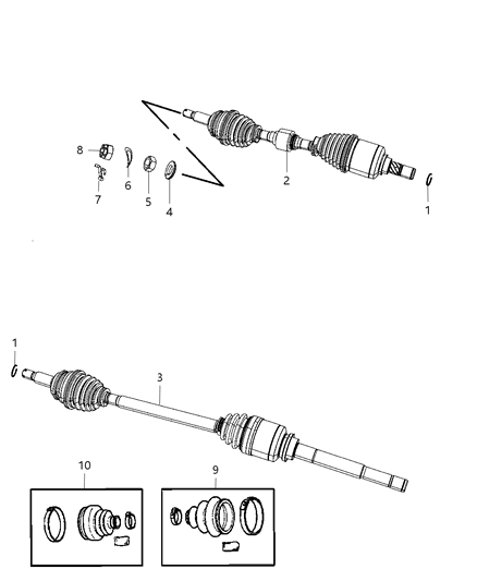 1984 Dodge D350 Shaft Axle Half Diagram for 5273438AD