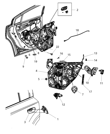 1984 Dodge B350 Handle Inside Remote Control Diagram for 5PF63DX9AC