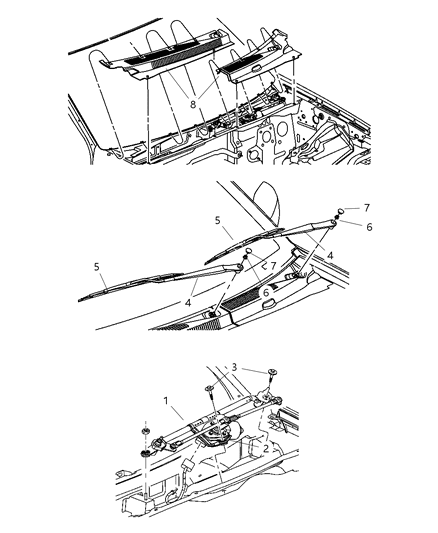 2002 Dodge Caravan Panel Cowl Top Diagram for 5182164AD