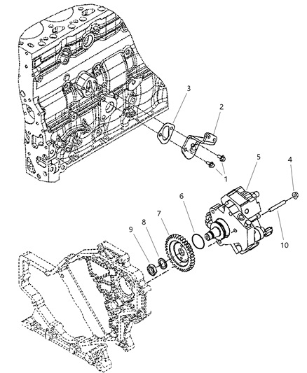 1988 Chrysler Fifth Avenue Pump Fuel Injection Diagram for 5143425AA