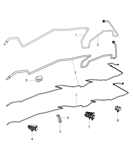 Tube Fuel Vapor Diagram for 68056673AA