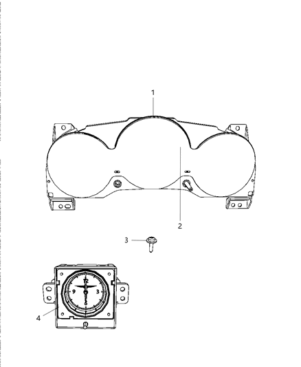 Cluster Instrument Panel Diagram for 56046514AC