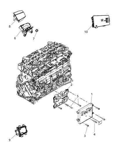 Control Module Diagram for 68055582AG