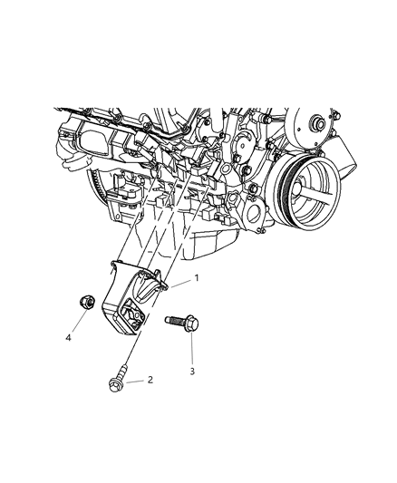 Bracket Engine Mount Diagram for 52090297AD