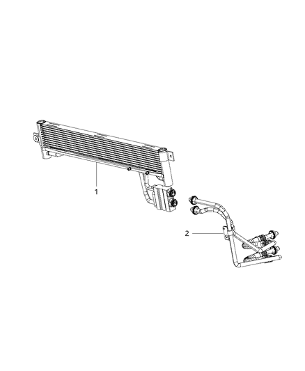 Hose Oil Cooler Inlet Diagram for 68160031AA