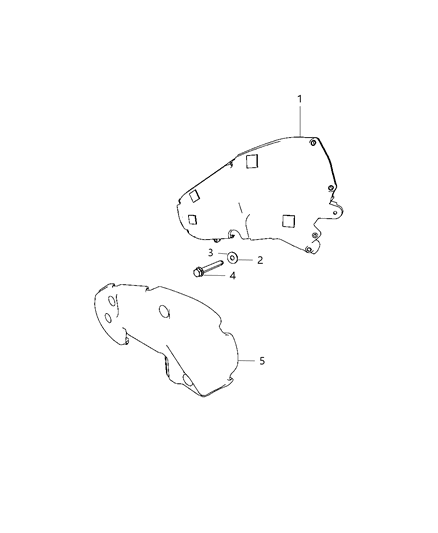 2001 Dodge Durango Cover Timing Belt Diagram for 68093249AA