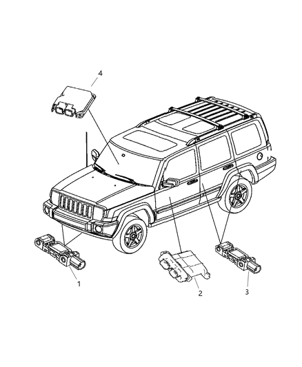1996 Jeep Grand Cherokee Module Occupant Restraint Diagram for 68000233AC