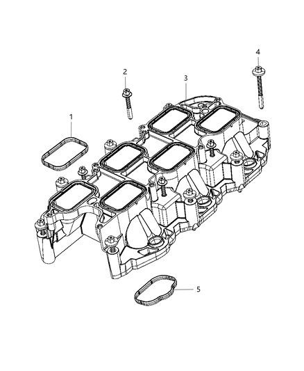 Manifold Intake Diagram for 5184199AE