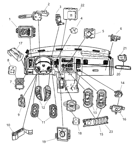 Switch Ignition Diagram for 56049838AB