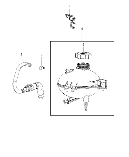 2000 Chrysler Sebring Clip Hose Diagram for 68250720AA