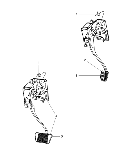 Pedal Brake Diagram for 5105523AJ