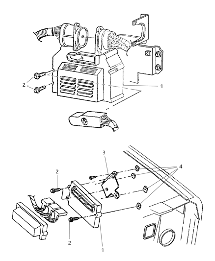 1988 Dodge Shadow Module Powertrain Control Diagram for 56041592AD