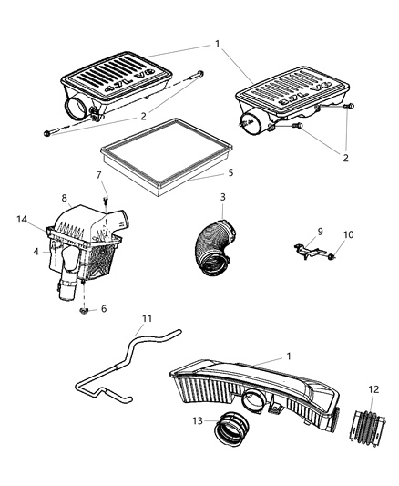 Hose Make Up Air Diagram for 53013884AA