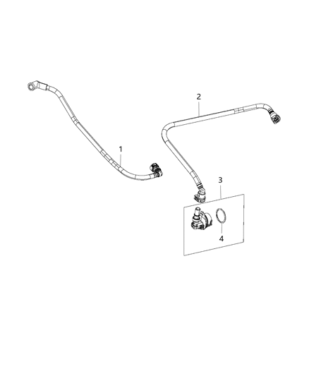 2020 Jeep Wrangler O - Ring PCV Valve Diagram for 68217337AA