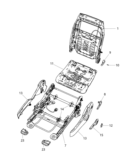 Cap Seat Lift Handle Diagram for 1FJ57HL1AA