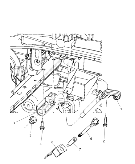 2017 Jeep Wrangler Bracket Tow Hook Diagram for 68139312AA