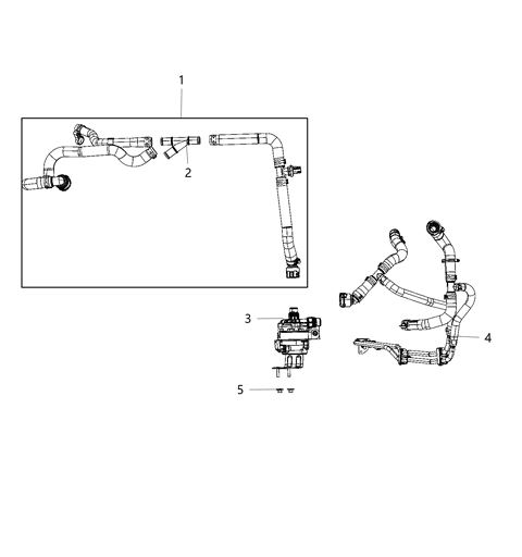 2011 Dodge Durango Hose Coolant Battery Outlet Diagram for 68238388AE