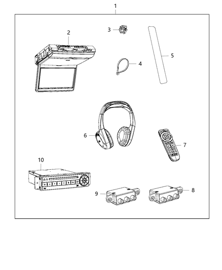 2014 Dodge Grand Caravan Headphones Wireless Diagram for 5107082AD