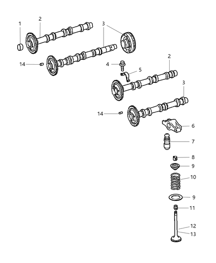 2012 Jeep Wrangler Spring Exhaust Valve Diagram for 5175398AA