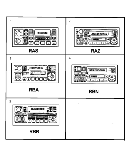 2005 Chrysler Crossfire Radio AM/FM Cassette Diagram for 4858556AC