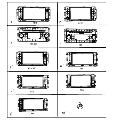 Radio AM/FM With CD Diagram for 5064411AE