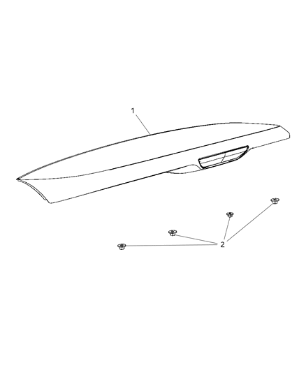 2011 Dodge Durango Spoiler Liftgate Diagram for 68105149AA