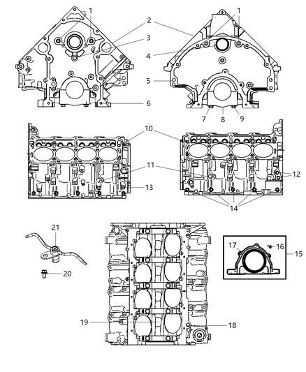 1992 Dodge B150 Jet Piston Oil Cooler Diagram for 5037524BA