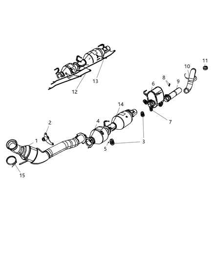 Tube Assembly Pressure Diesel, Front Diagram for 52122026AC