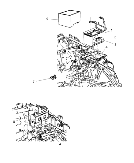 2015 Ram 2500 Bracket Battery Hold Down Diagram for 55113259AC