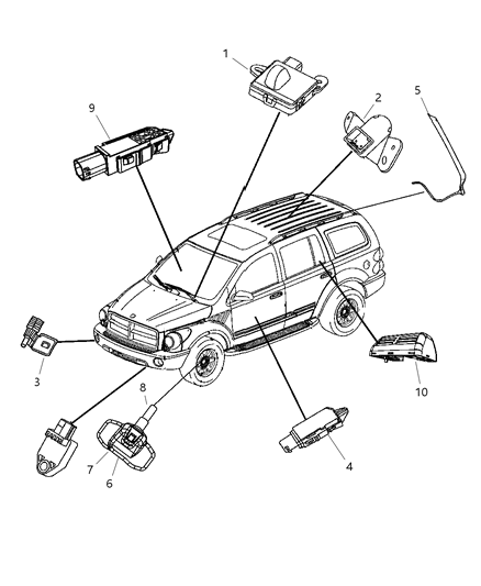 Sensor Tire Pressure Diagram for 56029465AA