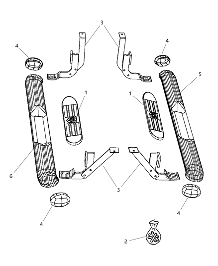 1991 Chrysler Imperial Hardware Kit Mounting Diagram for 68048813AA