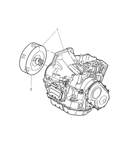 2021 Dodge Charger Transmission Package With Torque Converter Diagram for 68000540AA