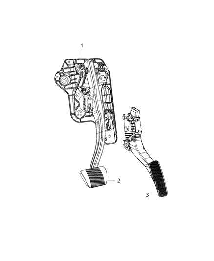 Pedal Brake Diagram for 68304147AE