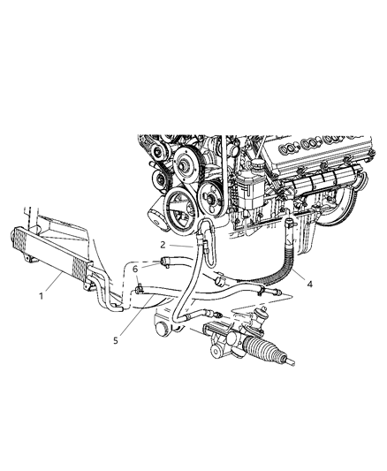 Hose Power Steering Pressure Diagram for 52122341AB