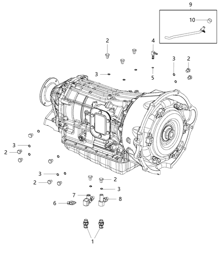 Elbow Oil Cooler Line Diagram for 68445730AA