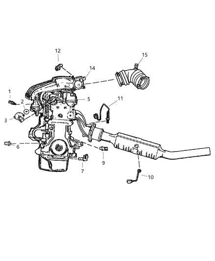 Sensor Throttle Position Diagram for 4686360AB
