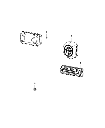 2008 Jeep Commander Air Bag Driver, Driver Side Diagram for 6BH89DX9AI