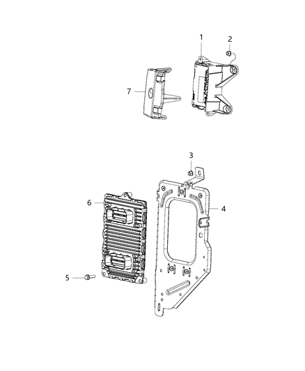 2012 Jeep Liberty Module Engine Controller Diagram for 5150680AC