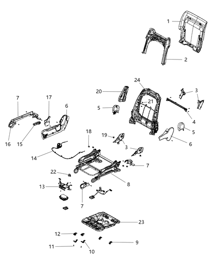 Adjuster Seat Diagram for 68175308AB