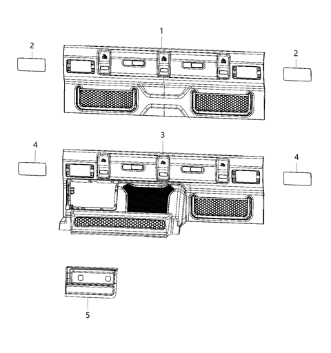 Compartment Box, Rear Diagram for 6LJ61TX7AA