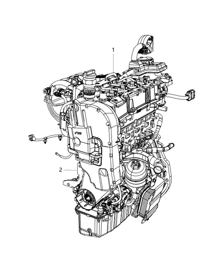 Engine Complete Diagram for 4893093BB