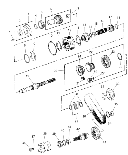 Yoke Transfer Case Diagram for 5019514AA