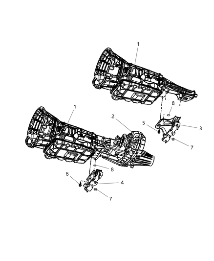 Bracket Transmission Mount Diagram for 55366622AE