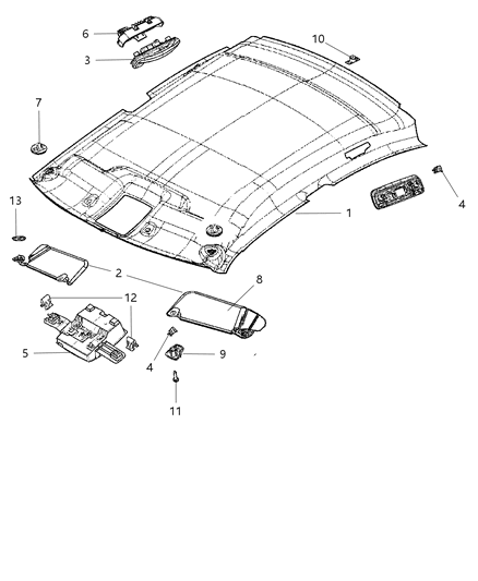 Bracket Grab Handle Diagram for 5057758AC