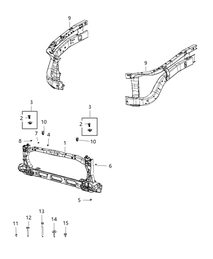 Panel Radiator Closure Diagram for 68403786AC
