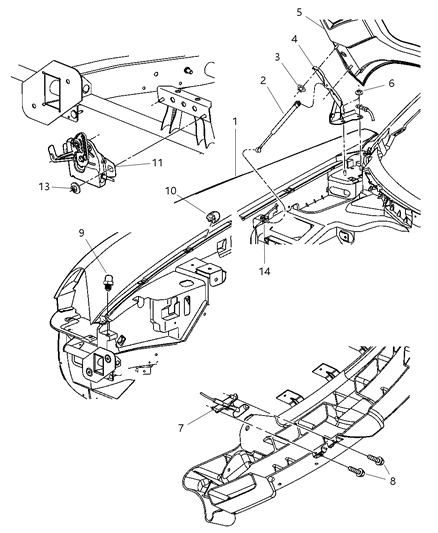 Hinge Hood Diagram for 4865638AC
