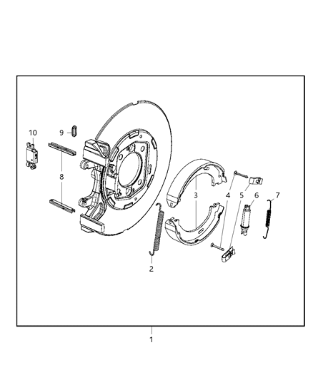 1997 Jeep Grand Cherokee Adjuster Parking Brake Diagram for 5143736AA