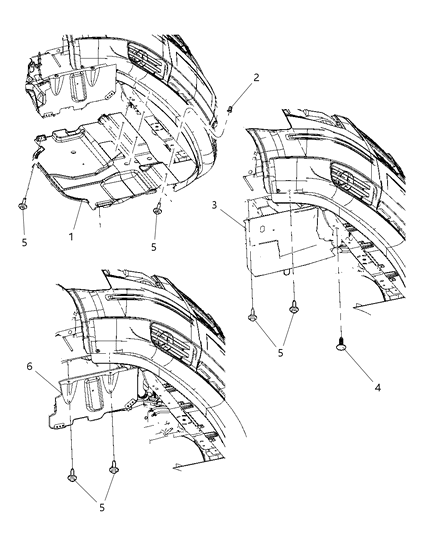 Belly Pan Front Diagram for 5113271AA