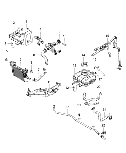 2001 Dodge Intrepid Cooler Engine Oil Diagram for 5181879AD