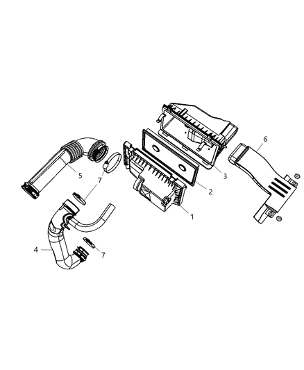 Hose Clean Air Diagram for 4891794AB